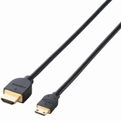 【メール便発送】エレコム 3重シールド イーサネット対応ハイスピードHDMI-Miniケーブル(A-C) 1.0m DH-HD14EM10BK【代引不可】