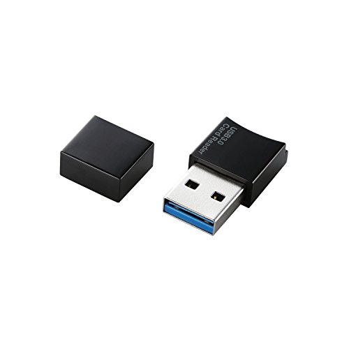 【メール便発送】エレコム カードリーダライター microSD専用 USB3.0 ストラップ付 ブラック MR3-C008BK【代引不可】