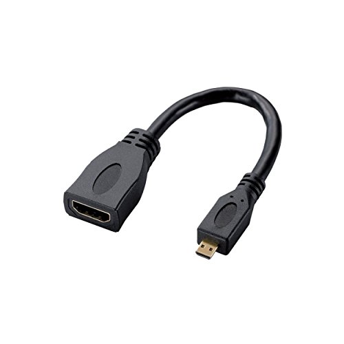 【メール便発送】エレコム HDMI変換ケーブル Aメス-Dオス(HDMI-micro) ブラック AD-HDAD2BK【代引不可】