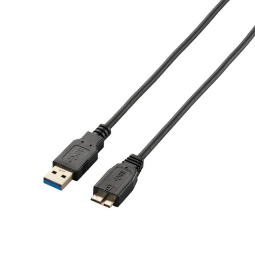 エレコム USB3.0ケーブル A-microBタイプ スリム 2m ブラック USB3-AMBX20BK【代引不可】【北海道・沖縄・離島配送不可】 エレコム USB3.0ケーブル A-microBタイプ スリム 2m ブラック USB3-AMBX20BK【代引不可】【北海道・沖縄・離島配送不可】