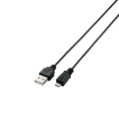 【メール便発送】エレコム スマートフォン用microUSBケーブル スリム 1m ブラック MPA-AMBXLP10BK【代引不可】