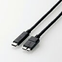 GR USB3.1P[u Gen2 C-microB^Cv Fؕi 3Ao 1.0m ubN USB3-CMB10NBKykCEEzsz