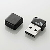 【メール便発送】エレコム USBメモリ USB2.0 小型 キャップ付 16GB ブラック MF-SU2B16GBK【代引不可】