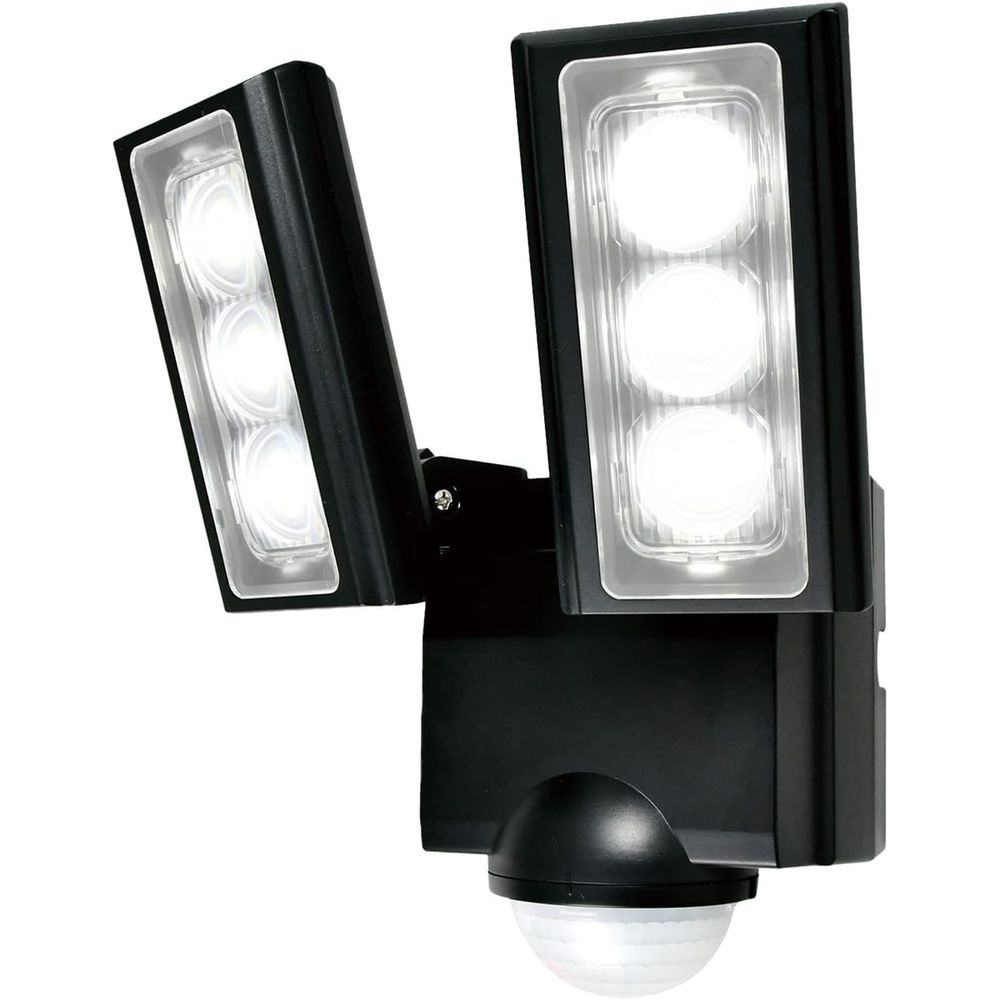 （まとめ買い）ELPA かんたん防犯ライト 乾電池式 2灯 700ルーメン ESL-312DC 〔×3〕 【北海道・沖縄・離島配送不可】