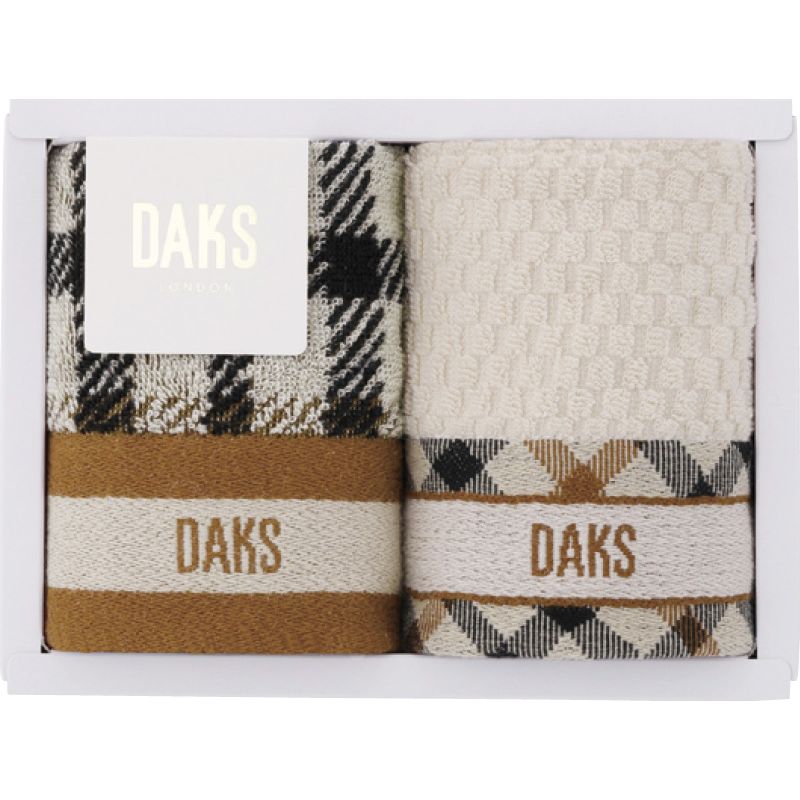 【ギフト】DAKS ダブルハウスチェック タオルハンカチ2P 【北海道・沖縄・離島配送不可】