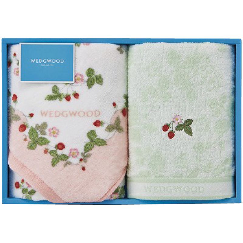 【ギフト】ウェッジウッド ワイルドストロベリー フェイスタオル2P ピンク 【北海道・沖縄・離島配送不可】