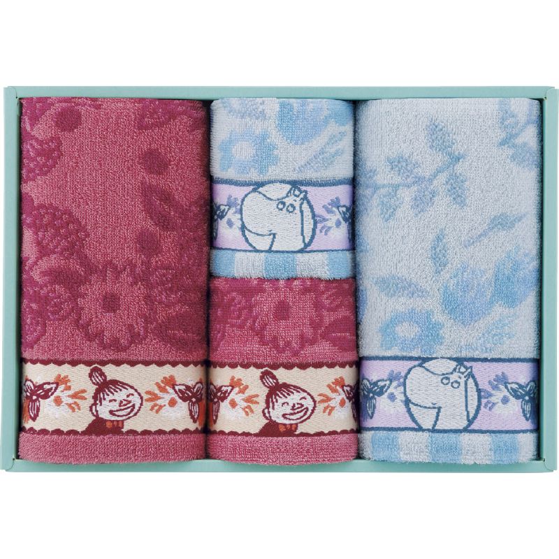 【ギフト】ムーミン ピックオンニ フェイスタオル2P&タオルハンカチ2P 【北海道・沖縄・離島配送不可】