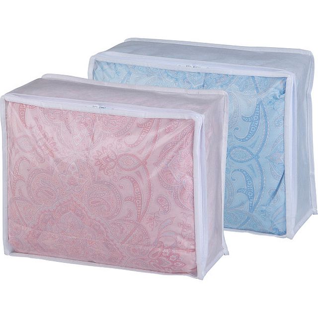 【ギフト】越後ふとん 羽毛肌掛けふとん(ダウン50%)2色組 ピンク・ブルー 【北海道・沖縄・離島配送不可】