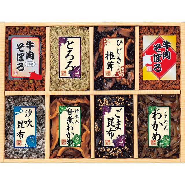 【ギフト】廣川昆布 味匠 釜炊佃煮8品詰合せ 【北海道・沖縄・離島配送不可】