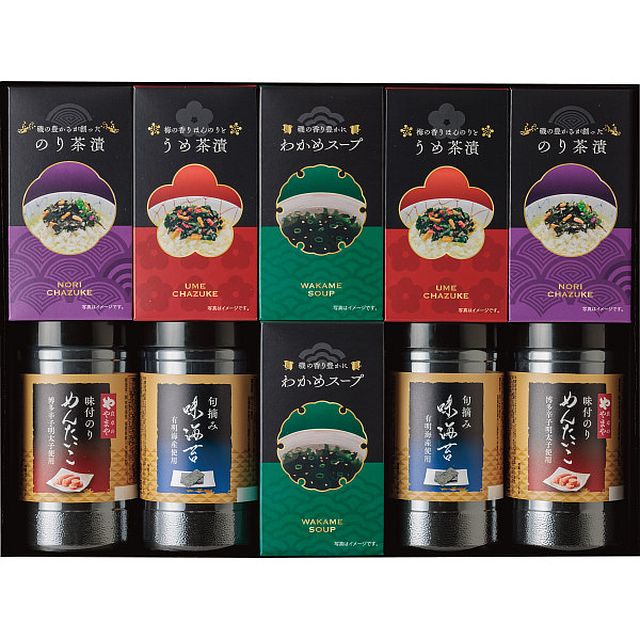 【ギフト】食卓のやまや 辛子明太子味海苔&味海苔&茶漬&スープ詰合せ G-C 【北海道・沖縄・離島配送不可】