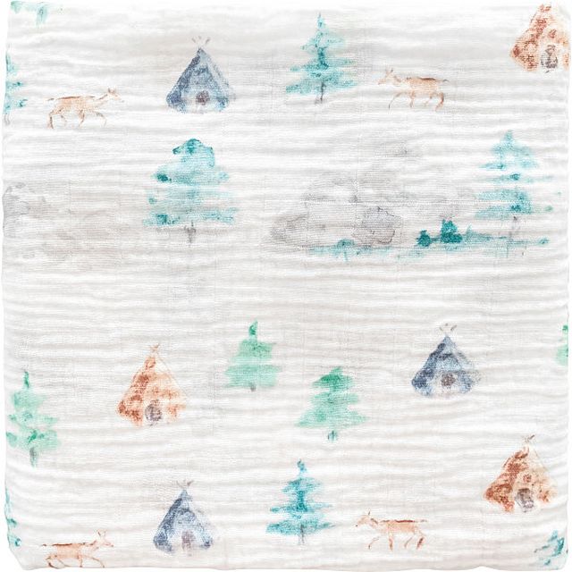 【ギフト】スワドルデザインズ モスリンブランケット1枚 マウンテン&ツリー 【北海道・沖縄・離島配送不可】