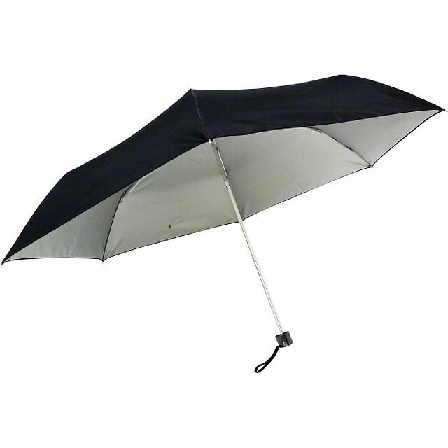 【ギフト】UV晴雨兼用 耐風式軽量ミニ傘 黒 【北海道・沖縄・離島配送不可】