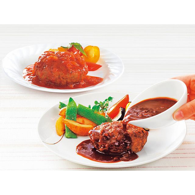 【ギフト】米久 お肉屋さんのハンバーグ 2種のソース8食セット 【北海道・沖縄・離島配送不可】 2