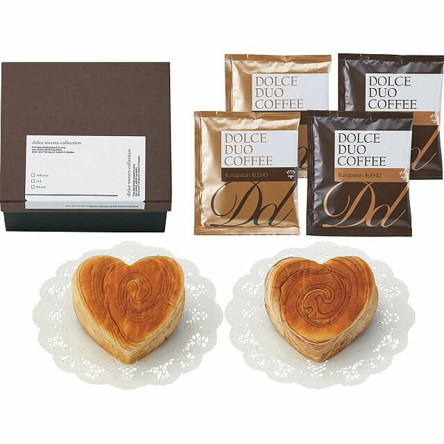 【ギフト】ハートデニッシュ&カフェセット 【北海道・沖縄・離島配送不可】