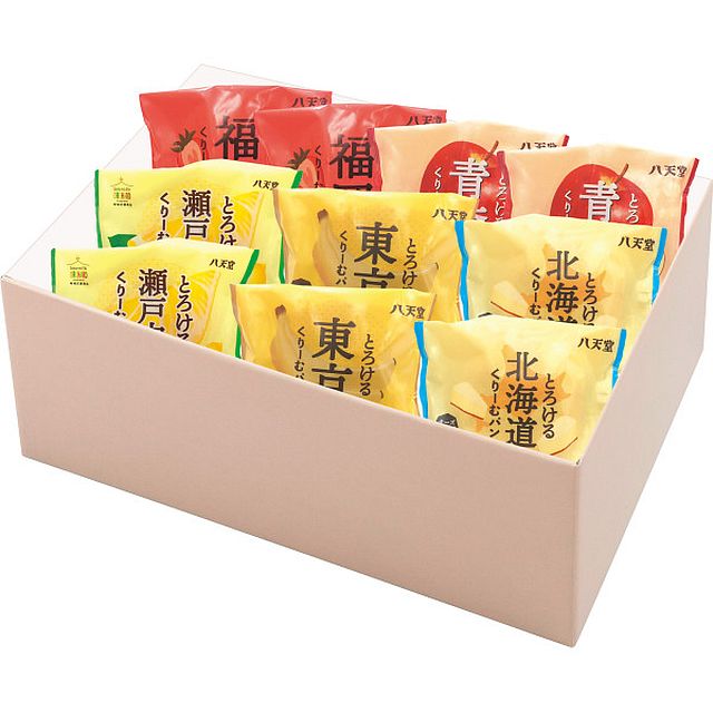 【お歳暮ギフト】八天堂 ふるさとくりーむパン5種10個詰合せ 【申込締切12/19、お届け期間11月末〜12/1..