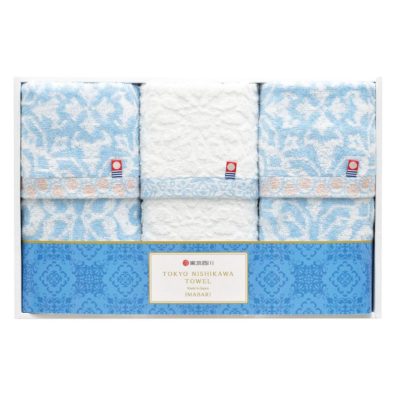 Face Towel - 【ギフト】nishikawa 今治製フェイスタオル3P 【北海道・沖縄・離島配送不可】