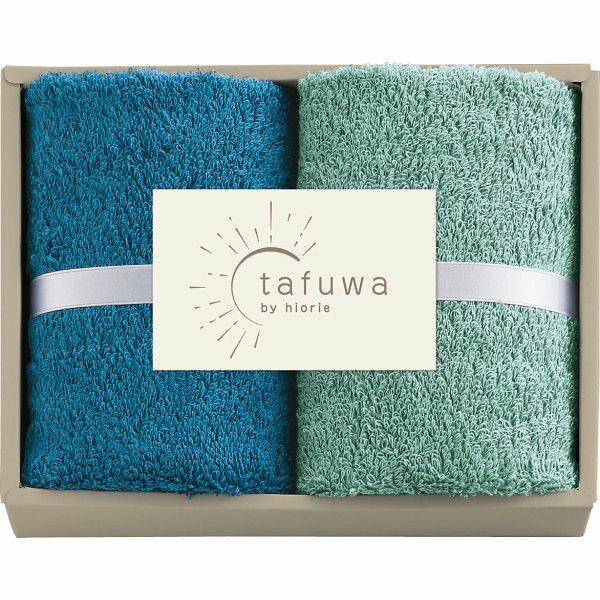 【ギフト】tafuwa ウォッシュタオル2枚セット ブルー 【北海道・沖縄・離島配送不可】