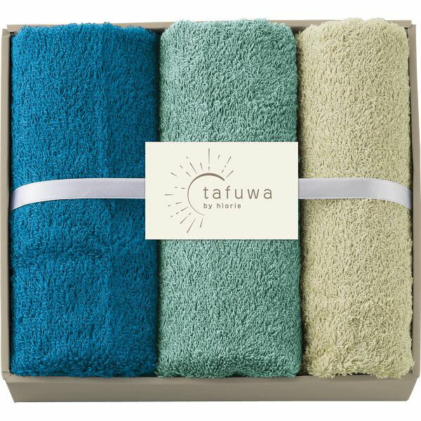 Towel - 【ギフト】tafuwa フェイス・ウォッシュタオルセット ブルー 【北海道・沖縄・離島配送不可】