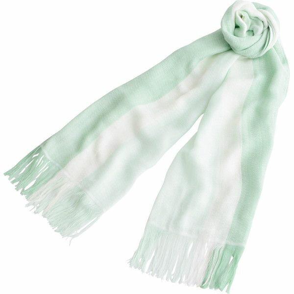 【ギフト】ラインカラーマフラー 青磁×薄緑 【北海道・沖縄・離島配送不可】