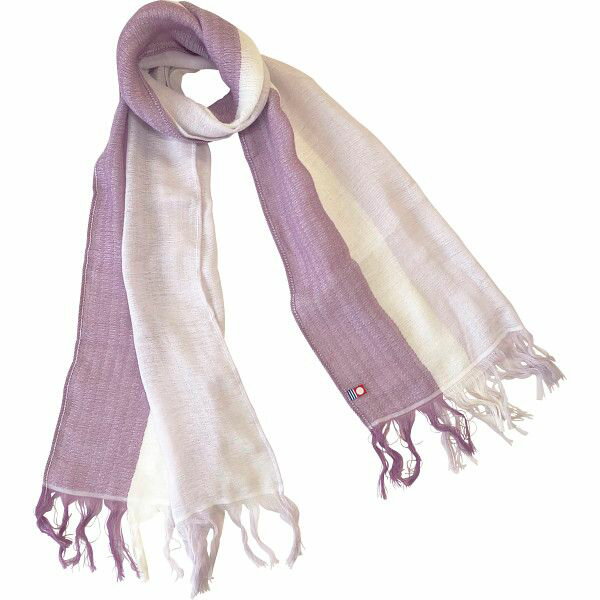 【ギフト】ラインカラーマフラー 若紫×薄藤 【北海道・沖縄・離島配送不可】
