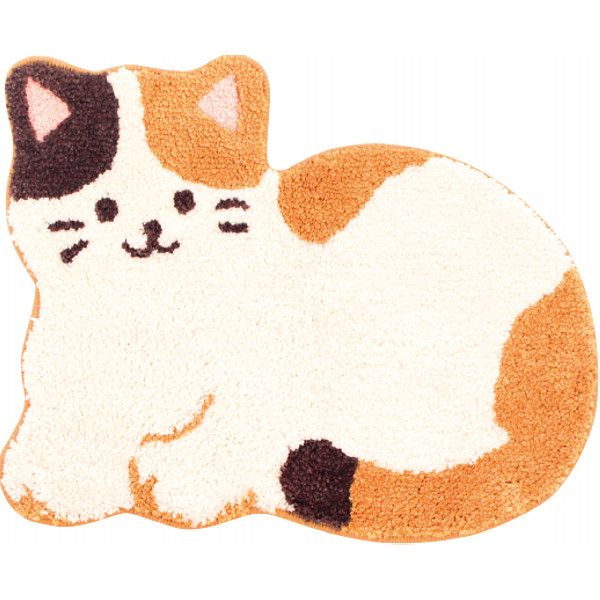 【ギフト】ファンディトアニマル 洗えるマット みけねこ 【全国配送可】