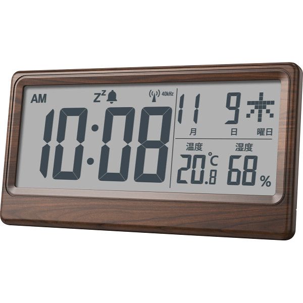 【ギフト】アデッソ 温湿度表示付き電波時計 YH-59 【北海道・沖縄・離島配送不可】