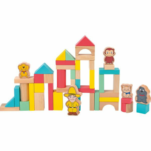 【ギフト】おさるのジョージ つみきセット(50ピース) 【北海道・沖縄・離島配送不可】