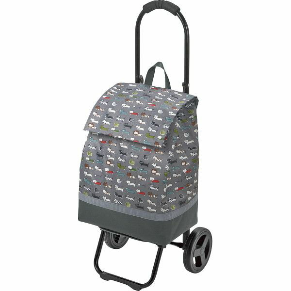 【ギフト】シャルミス ネコ柄ショッピングカート グレー 【全国配送可】