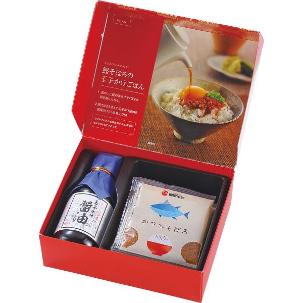 【ギフト】柳屋本店 玉子かけ醤油と鰹そぼろセット 【北海道・沖縄・離島配送不可】 fujix-12502322 フジックス パッケージ画像