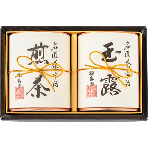こちらの商品の包装(ラッピング)について○ラッピング・のし承ります（有料）。のし名入れはご注文時備考欄にご記載下さい。注文者名とお届け先名が異なる場合は「（注文者名）様ご依頼分」と送り状に記載して発送いたします。高貴な味わいの銘茶を、四君子の花をモチーフに塗師中村弘子さんに意匠監修していただいた茶筒にお詰めしました。碾茶（抹茶の原料）をブレンドした新しい味わいの創作銘茶です。【商品内容】●名匠茶（宇治玉露・宇治煎茶）各70g【原産国】日本【箱サイズ】11×17.3×8.4cm【箱入重量】400g【宅配区分】常温【賞味期間】365日[ 日本茶 緑茶 セット 詰め合わせ ギフト ]