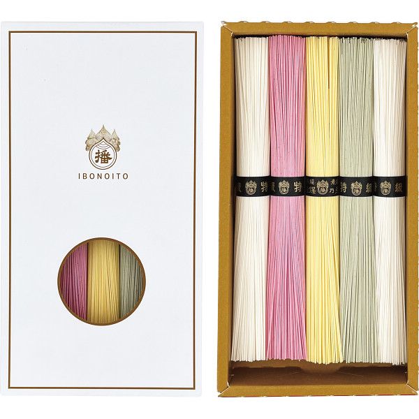 【ギフト】手延素麺揖保乃糸(特級品)彩り・華-HANA-5束 【北海道・沖縄・離島配送不可】