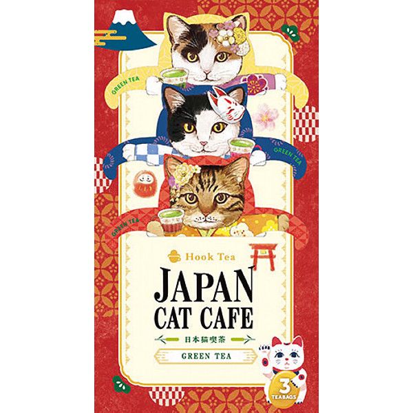 Japanese Green Tea - 【ギフト】フックティー ジャパンキャットカフェ(煎茶) 【北海道・沖縄・離島配送不可】