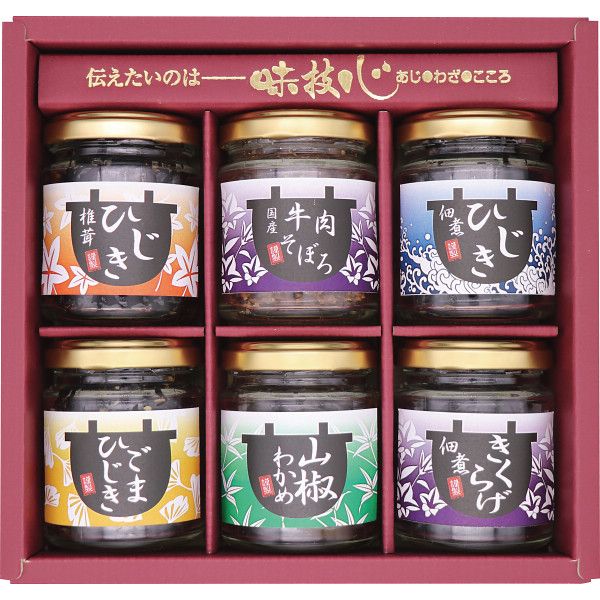 【ギフト】直火釜炊佃煮 瓶6品詰合せ 【北海道・沖縄・離島配送不可】...