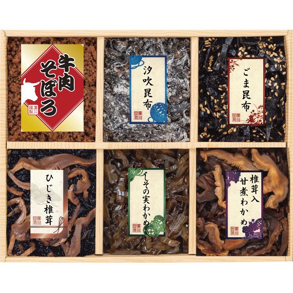 【ギフト】味匠 6品釜炊佃煮詰合せ 【北海道・沖縄・離島配送不可】