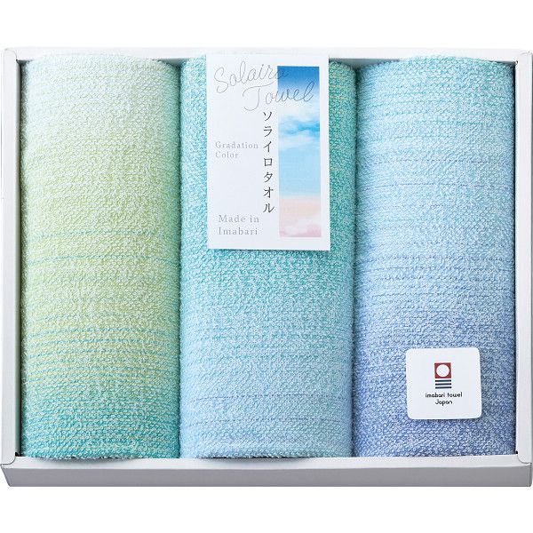 こちらの商品の包装(ラッピング)について○ラッピング・のし承ります（有料）。のし名入れはご注文時備考欄にご記載下さい。注文者名とお届け先名が異なる場合は「（注文者名）様ご依頼分」と送り状に記載して発送いたします。【商品内容】●フェイスタオル3枚【商品サイズ】●約32×75cm【材質】●綿100％【原産国】日本【箱サイズ】28.7×23.6×5cm【箱入重量】380g【宅配区分】常温[ タオルギフト タオルセット ]