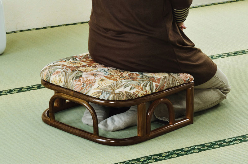 ラタン(籐) クッション付座椅子 C72B【代引不可】【北海道・沖縄・離島配送不可】 [2]