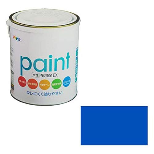 （まとめ買い）アサヒペン 水性多用途EX 1.6L 青 〔3缶セット〕【北海道・沖縄・離島配送不可】