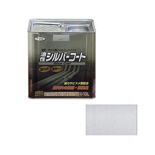 (まとめ買い)アサヒペン 油性シルバーコート10L 〔3缶セット〕【北海道・沖縄・離島配送不可】