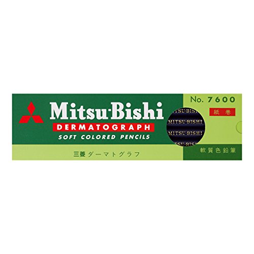 【メール便発送】三菱鉛筆 色鉛筆油性ダーマト7600藍[12本入] K7600.10 00071853【代引不可】