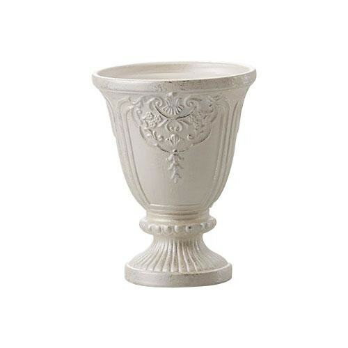 陶器花瓶 Victorian II 12φ15.5H PEARL WHITE 170-747-172 【代引不可】【北海道・沖縄・離島配送不可】