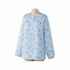 ケアファッション やさしさパジャマ上衣(大きめボタン) サックス LL 39921-03 【北海道・沖縄・離島配送不可】