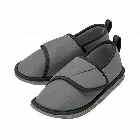 竹虎 介護靴 転倒予防シューズ つま先つき グレー LL 091395 【北海道・沖縄・離島配送不可】