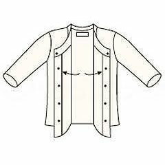 神戸生絲 TioTio前開き7分袖(ラグラン袖)紳士用 オフホワイト M TT11 【北海道・沖縄・離島配送不可】