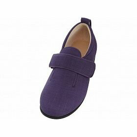 徳武産業 あゆみシューズ 介護靴 施設用 ダブルマジックIII 5E 紫 片足/左Lサイズ 7035 【北海道・沖縄・離島配送不可】