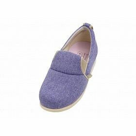 徳武産業 あゆみシューズ 介護靴 施設用 ゆったり簡単スリップオン 3E ラベンダー 片足/左LLサイズ 1043 【北海道・沖縄・離島配送不可】