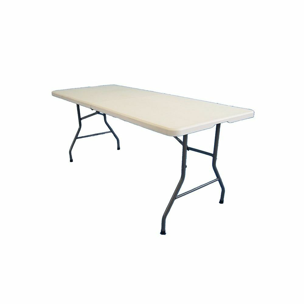 谷村実業 PE折り畳みテーブル 約180cm TAN-599-180【代引不可】【北海道・沖縄・離島配送不可】
