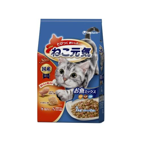 （まとめ買い） お魚ミックス まぐろ・かつお・白身魚入り 1.0kg 猫用 キャットフード 〔×6〕