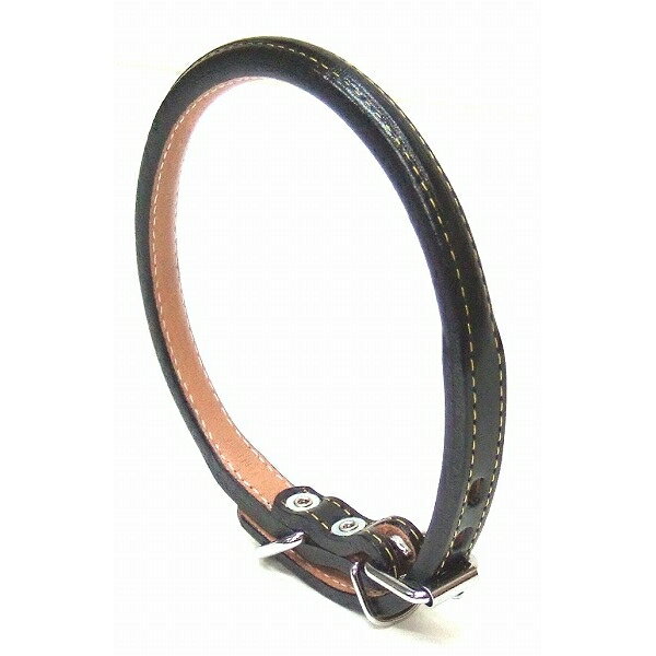 岡野製作所 ONロール丸首輪 #2 黒 (小型犬)【代引不可】【北海道・沖縄・離島配送不可】