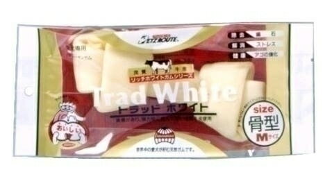 （まとめ買い）ペッツルート トラッドホワイトガム 骨型 M 犬用 〔×4〕【代引不可】【北海道・沖縄・離島配送不可】