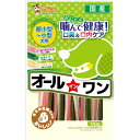 鶏ささみ生地を使用しよく食べるデンタルおやつに仕上げました。超小型〜小型犬のお口にフィットするサイズに仕上げています。【原材料】鶏ささみ肉、コーンスターチ、動物性油脂、クロレラ由来クロロフィル、D-ソルビトール、グリセリン、リン酸塩(Na、K)、増粘安定剤(グァーガム)、食塩、調味料、リン酸化オリゴ糖カルシウム、保存料(ソルビン酸)、香料、酸化防止剤(抽出ビタミンE、ビタミンCナトリウム)、着色料(二酸化チタン、赤106)、ミネラル類(Ca)、発色剤(亜硝酸Na)【保証成分】たん白質8.0％以上、脂質0.5％以上、粗繊維1.5％以下、灰分4.0％以下、水分28.0％以下【エネルギー】235kcal/100g【給与方法】1日当りの目安超小型犬(1〜5kg)2本〜5本、小型犬(5〜10kg)5本〜9本、中型犬(10〜25kg)9本〜27本、大型犬(25kg以上)27本〜38本【賞味期限】12ヶ月【原産国】日本【内容量】90g【個装サイズ】305×120×426mm【個装重量】3500g※商品パッケージのリニューアル等により商品画像とお届け商品のパッケージが異なる場合がございます。予めご了承お願い致します。